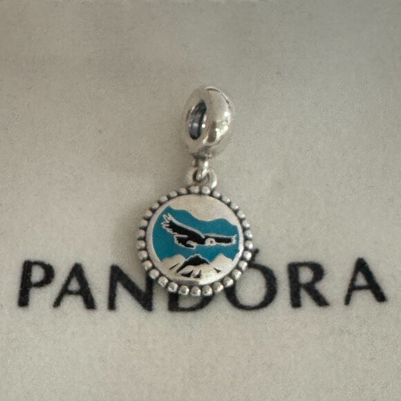 Pandora Eagle Dangle Charm | Real Pandora Charm | Women 925 Silver Jewelry - Picture 1 of 4